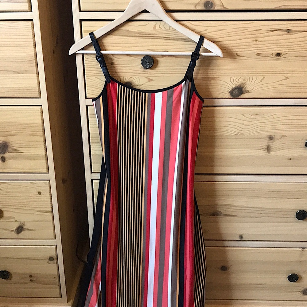 Rudsak Penelope Striped Maxi Dress Leather Straps Size Small